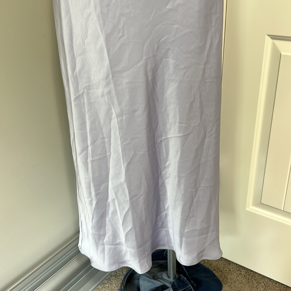 All Saints Hera Dress Slip Dress in Misty Lilac Purple Scoop Neck Sz M NEW - Picture 4 of 14